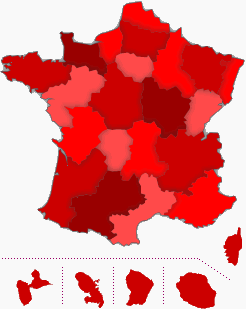 Carte de France des chefs